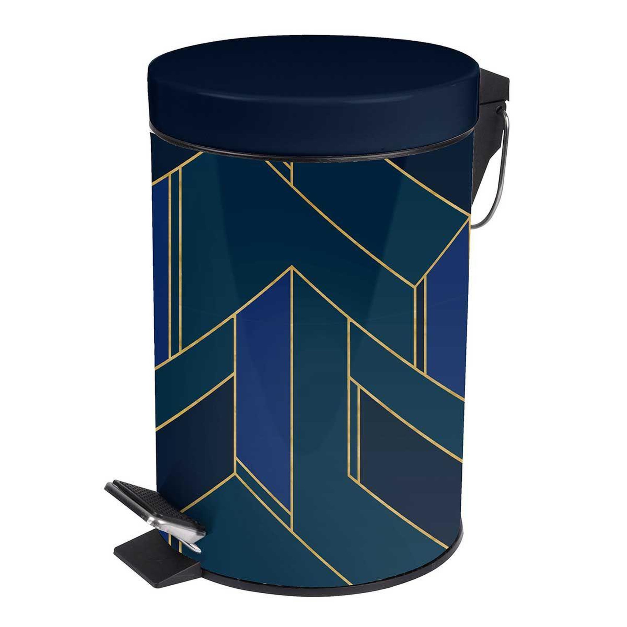 Douceur d'Intérieur Poubelle à Pédale Imprimée  Achille  3L Vert & Bleu