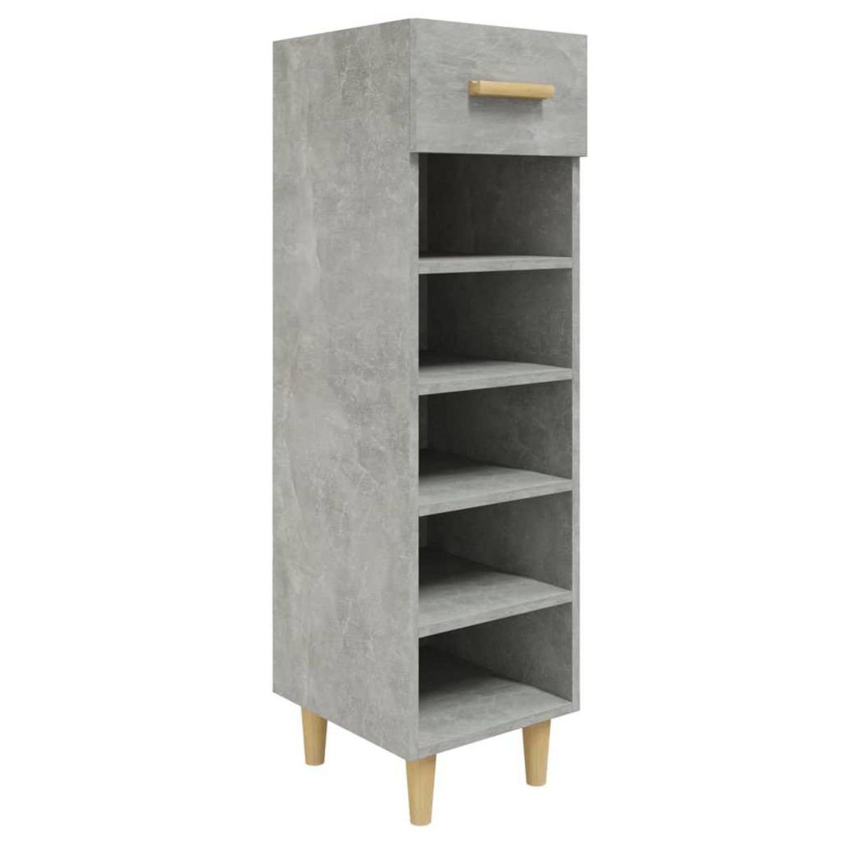 VIDAXL Armoire a chaussures Gris beton 30x35x105 cm Bois d'ingenierie