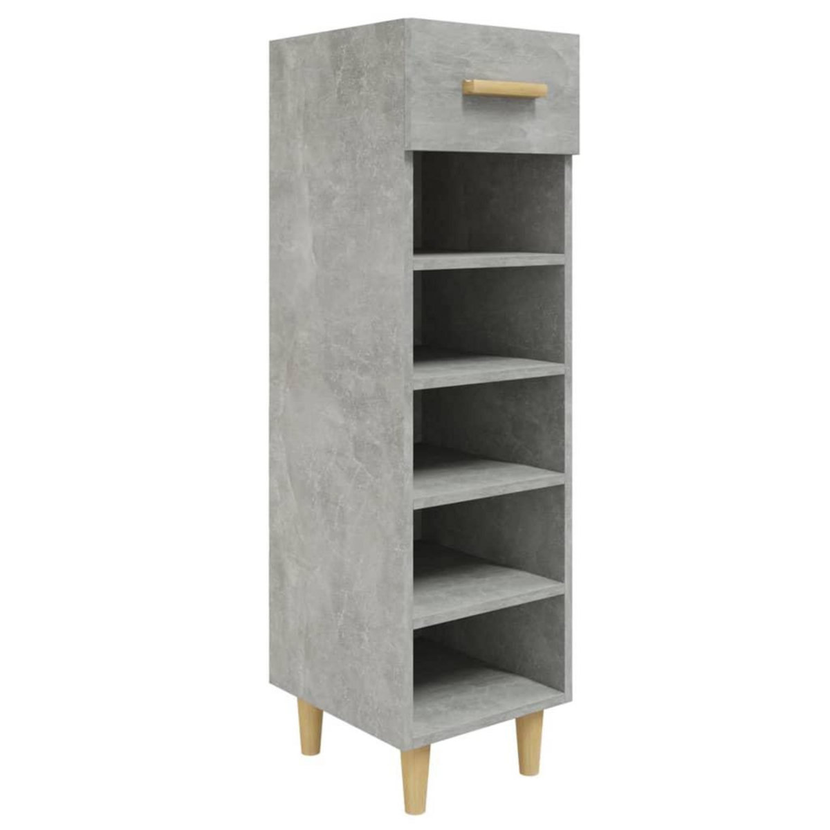 VIDAXL Armoire a chaussures Gris beton 30x35x105 cm Bois d'ingenierie