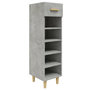 Voir la diapositive 2 : VIDAXL Armoire a chaussures Gris beton 30x35x105 cm Bois d'ingenierie