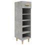 Voir la diapositive 2 : VIDAXL Armoire a chaussures Gris beton 30x35x105 cm Bois d'ingenierie