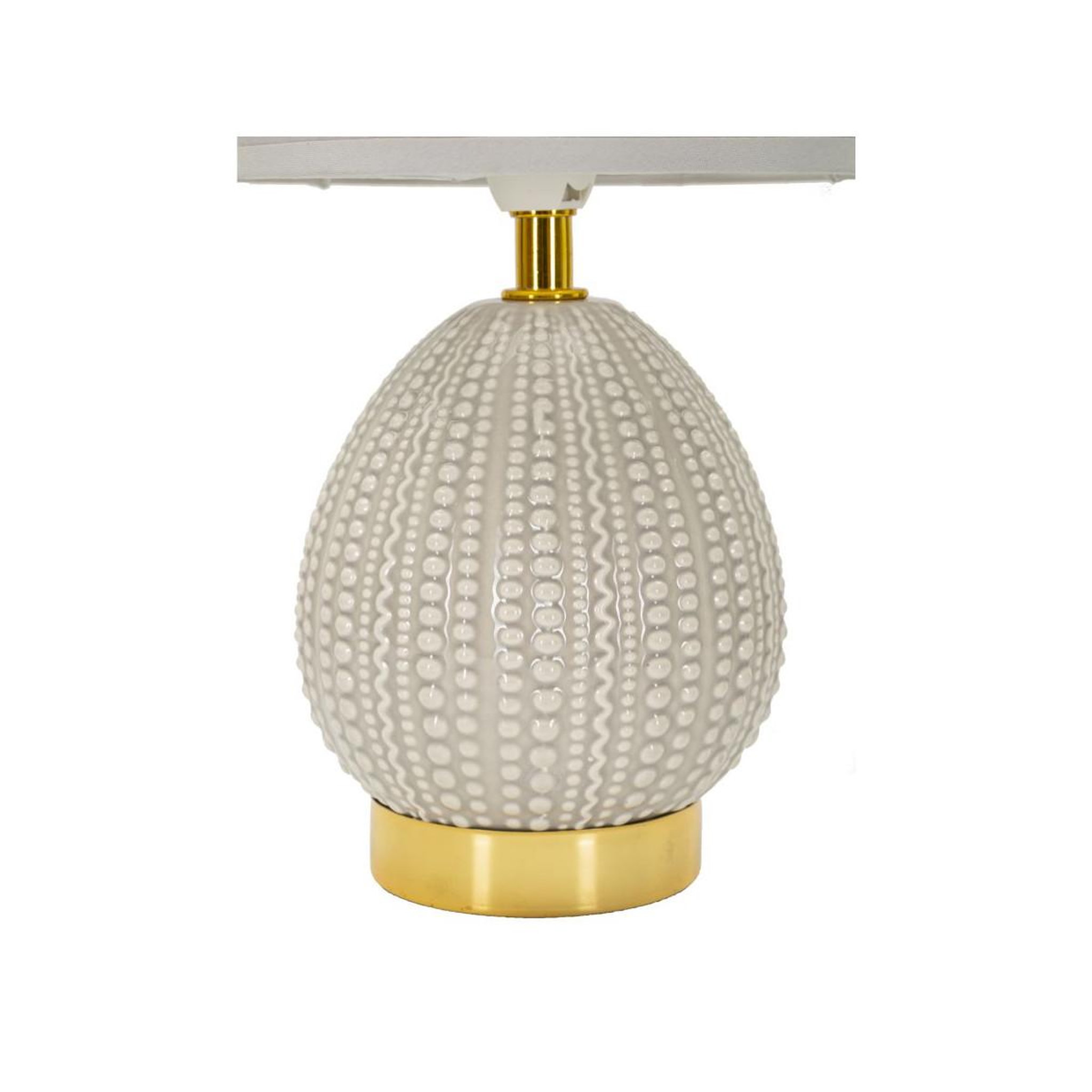 Voir la diapositive 2 : Paris Prix Lampe à poser en céramique  flavi  30cm gris