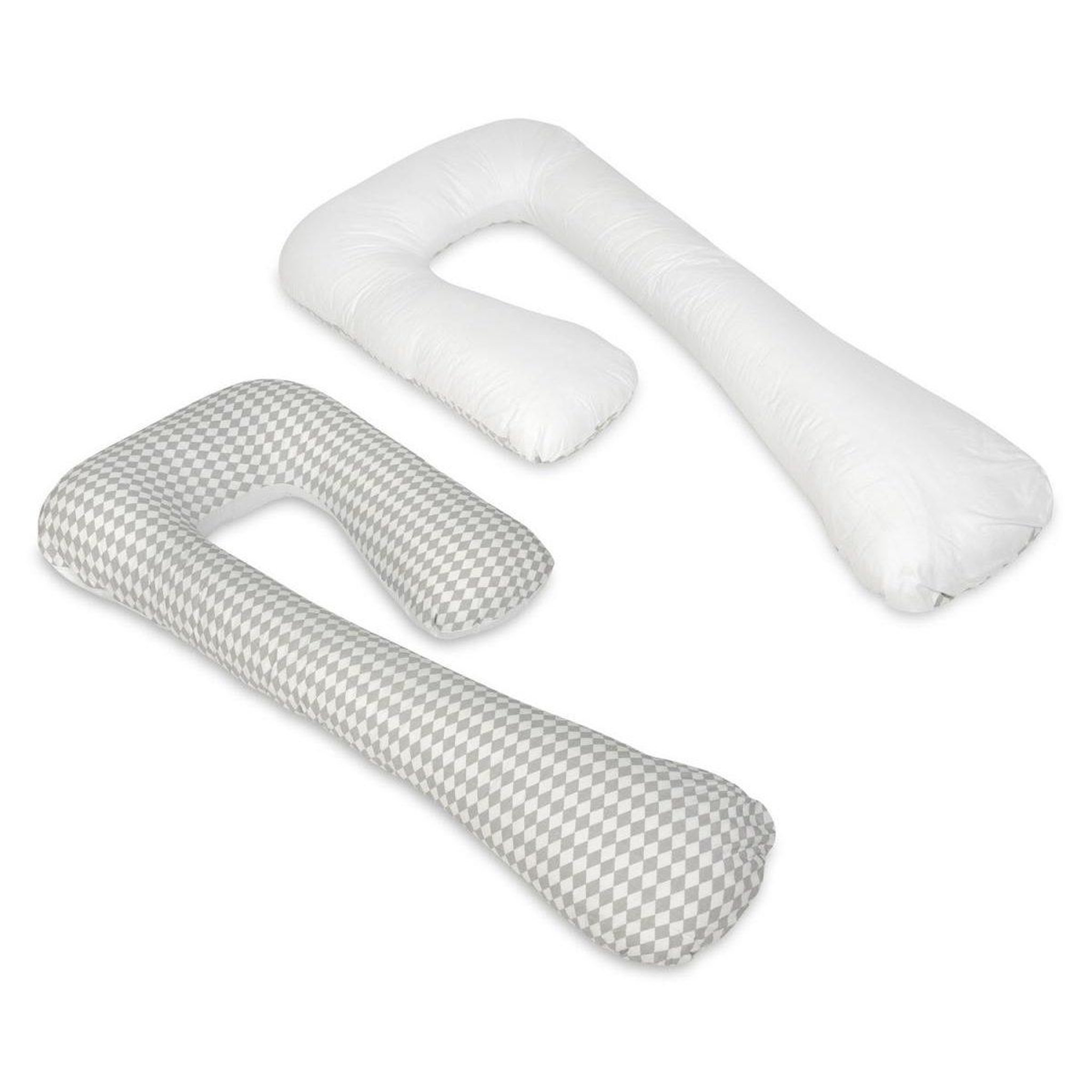 VELINDA Coussin d'accouchement pre/post natal Losanges gris et blancs – blanc