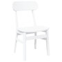Voir la diapositive 4 : VIDAXL Chaises a manger 2 pcs blanc bois massif caoutchouc