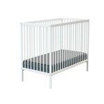 WEBABY Lit bébé en bois 60x120 ONE. Coloris disponibles : Beige, Blanc