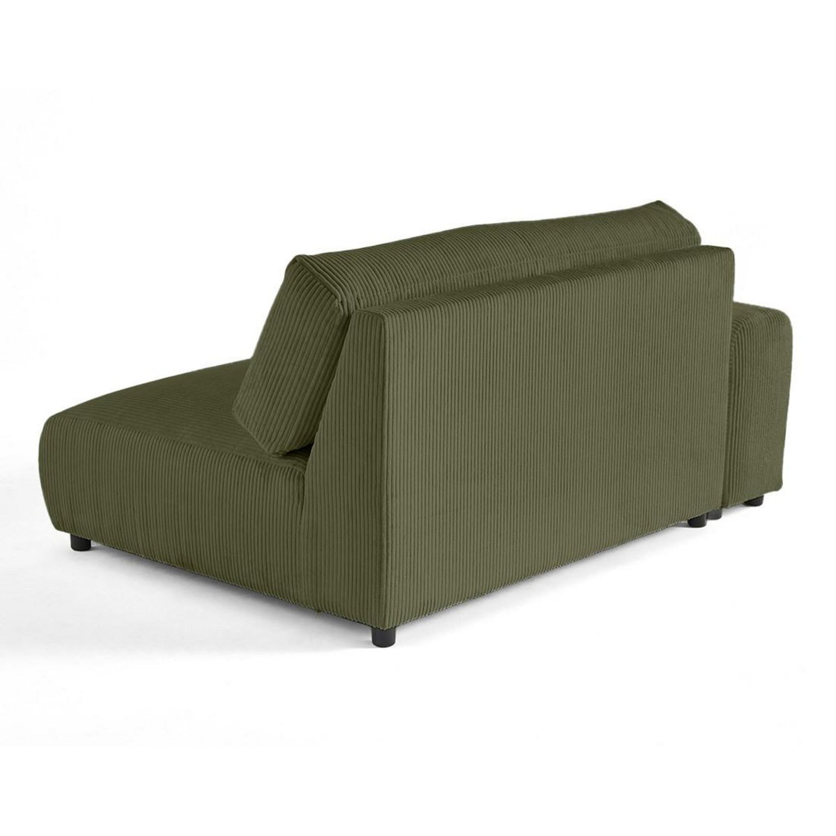 LISA DESIGN Garance - module d'assise 3 places avec accoudoir gauche - en velours côtelé