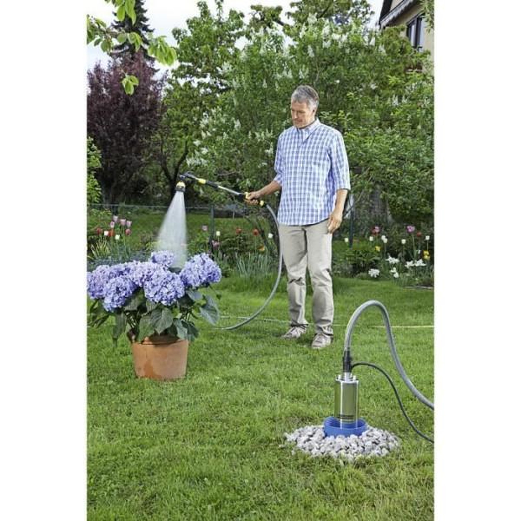 Voir la diapositive 4 : KARCHER Pompe a eau immergée BP 6 Deep Well - KARCHER - 1000 W - 5,5 bars - 5000 l/h