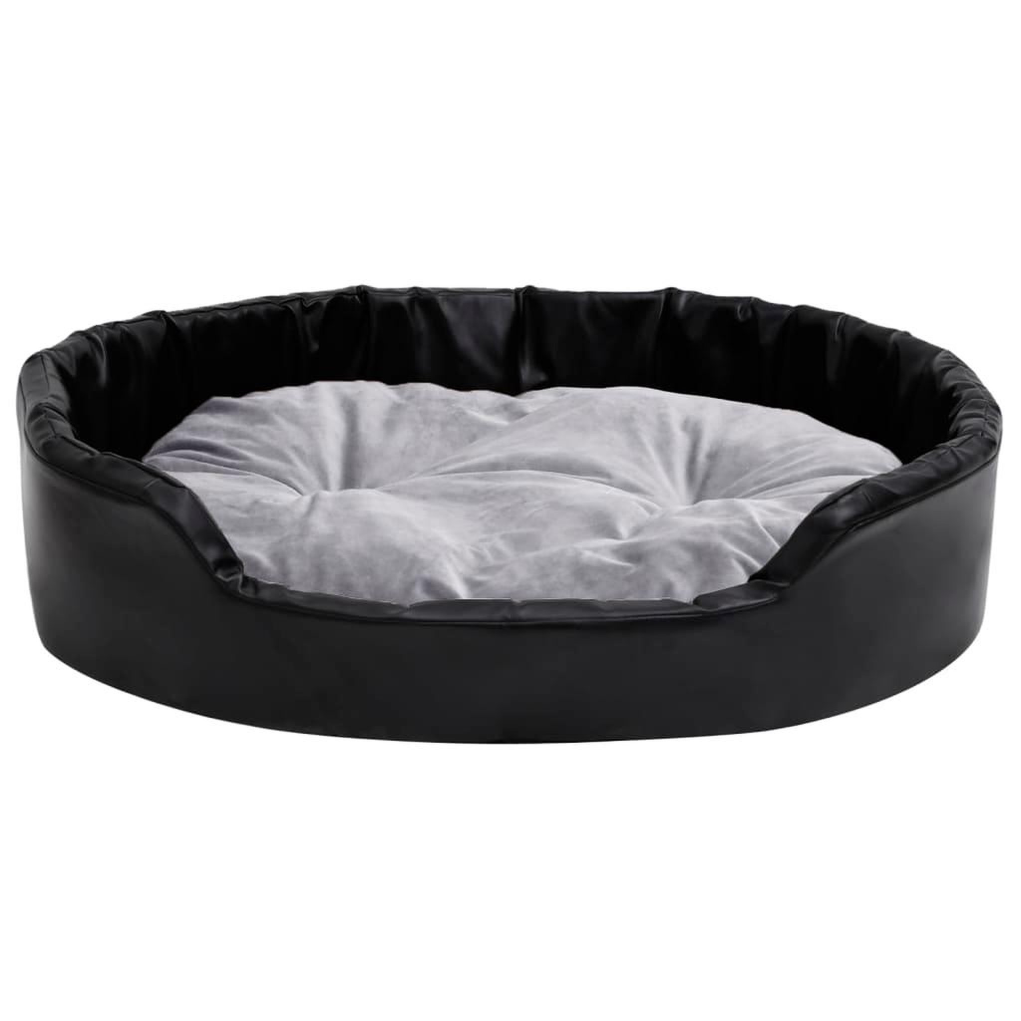 Voir la diapositive 3 : VIDAXL Lit chiens Noir et gris 90x79x20 cm Peluche et similicuir