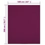 Voir la diapositive 4 : VIDAXL Draps-housses Jersey 2 pcs Bordeaux 160x200 cm Coton