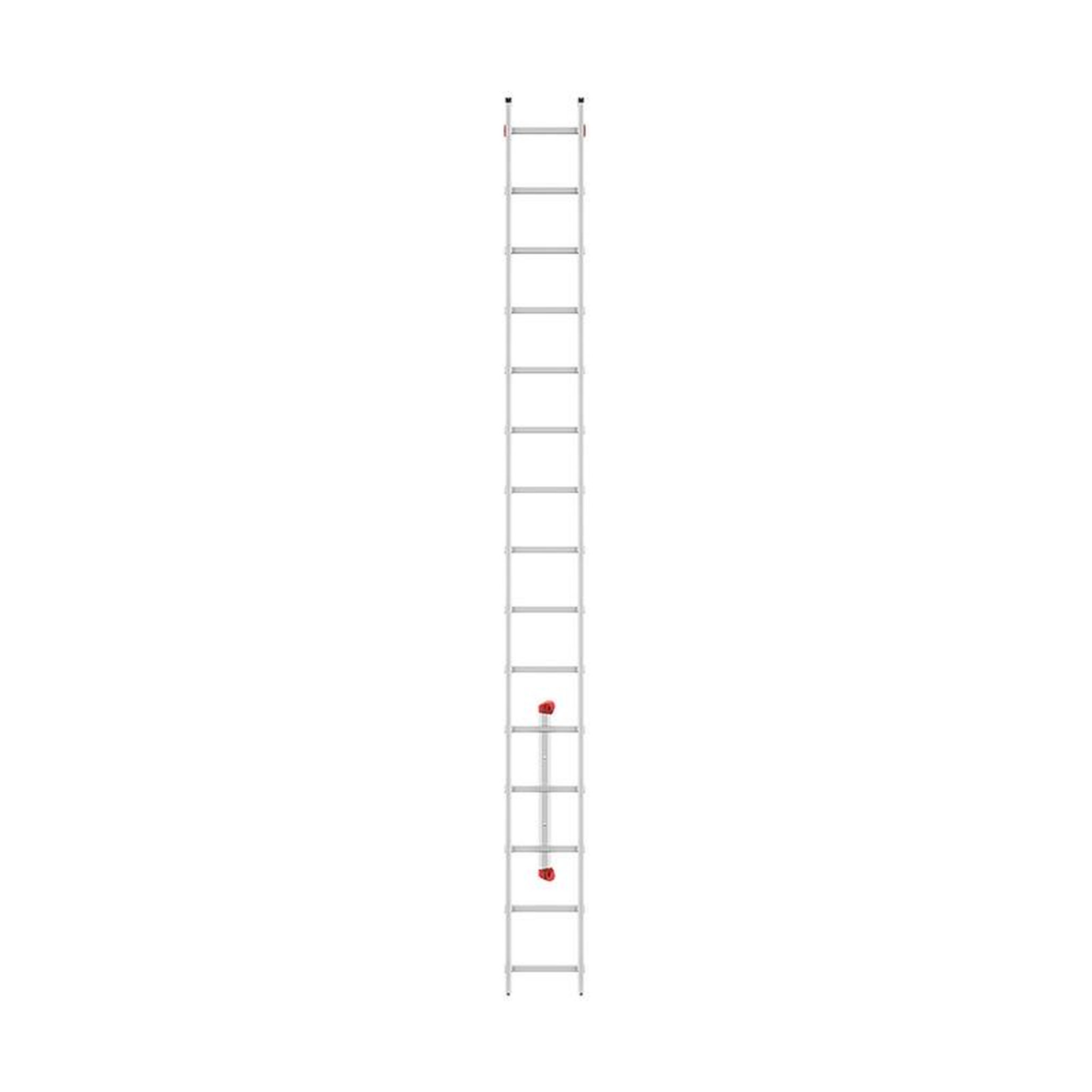Voir la diapositive 3 : HAILO Echelle simple 15 échelons 4,2m/5,15m en alu professionnelle Hailo ProfiStep Uno