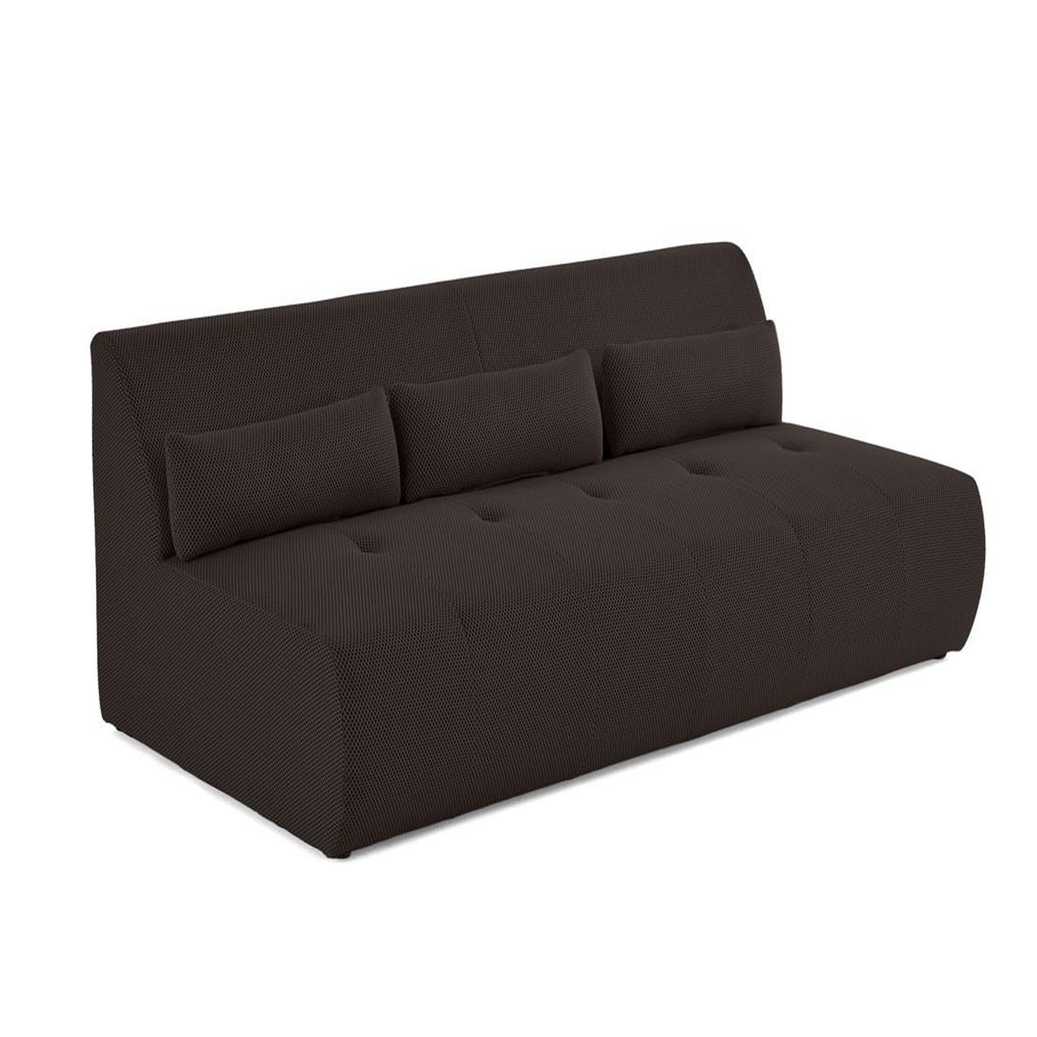 Voir la diapositive 2 : LISA DESIGN Onyx - canapé droit 3 places - en tissu mailles 3d