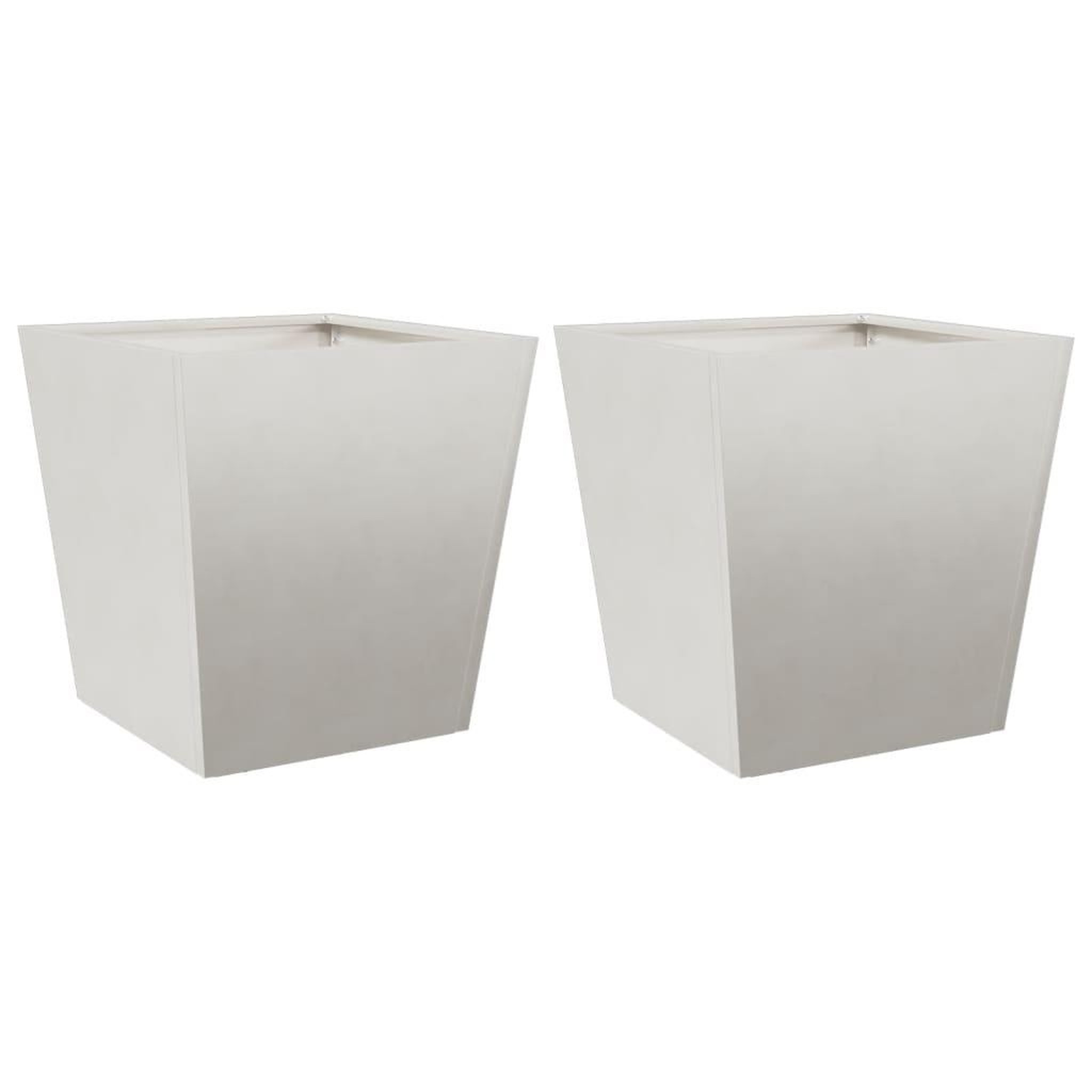 Voir la diapositive 2 : VIDAXL Jardinieres 2 pcs 40x40x40 cm acier inoxydable