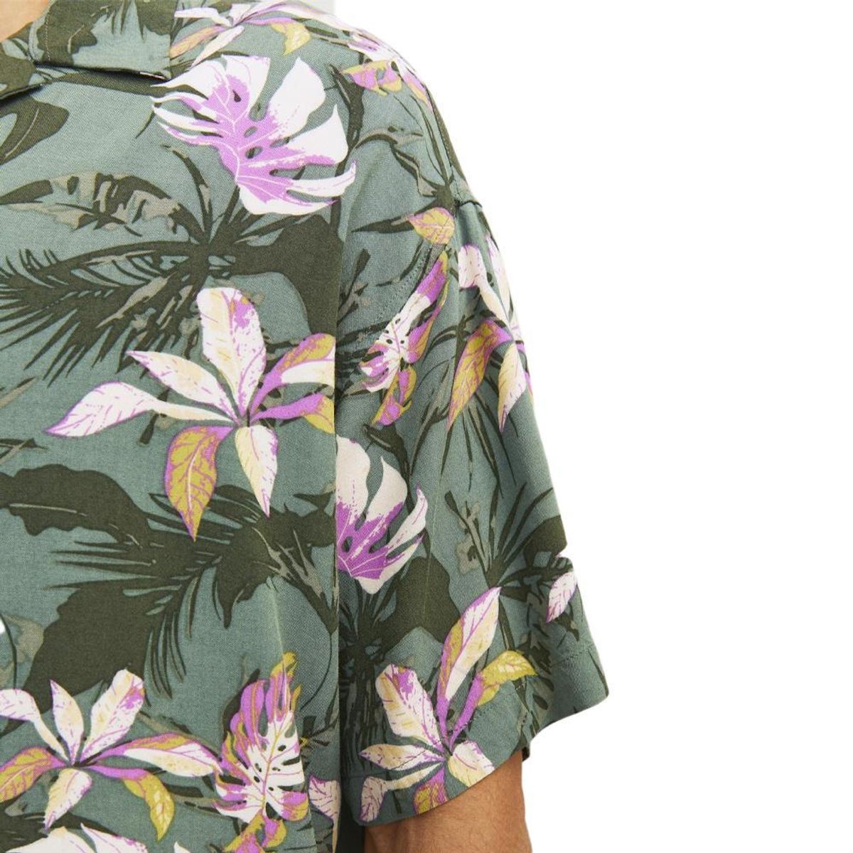 Jack & Jones Chemise Manches Courtes Verte/Violet Homme Jack & Jones Jorluke