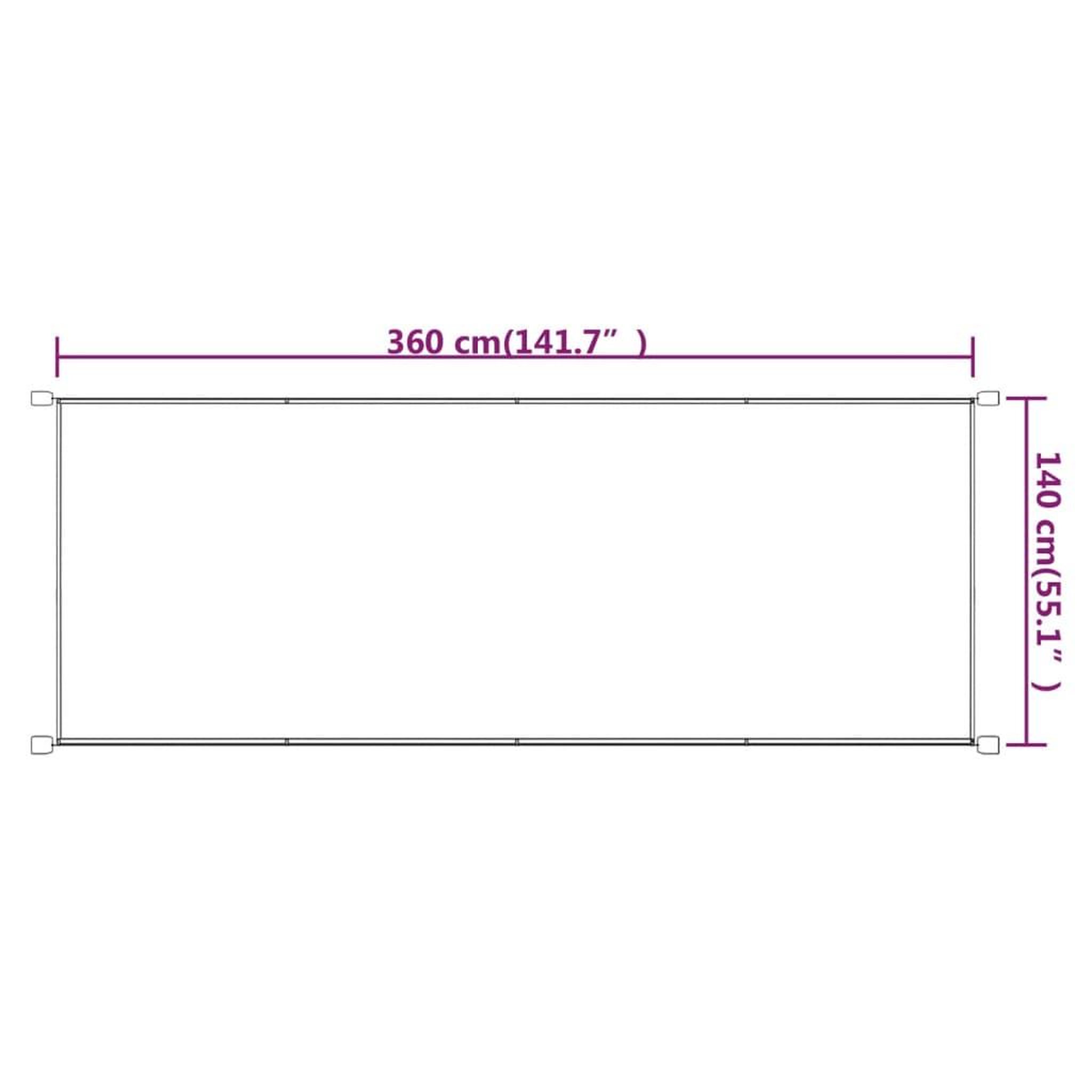 Voir la diapositive 6 : VIDAXL Auvent vertical Bleu 140x360 cm Tissu oxford