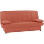 Voir la diapositive 3 : MARKET24 Banquette clic clac 3 places - Tissu 100% coton Terracotta - Style Contemporain - L 190 x P92 cm - MILA