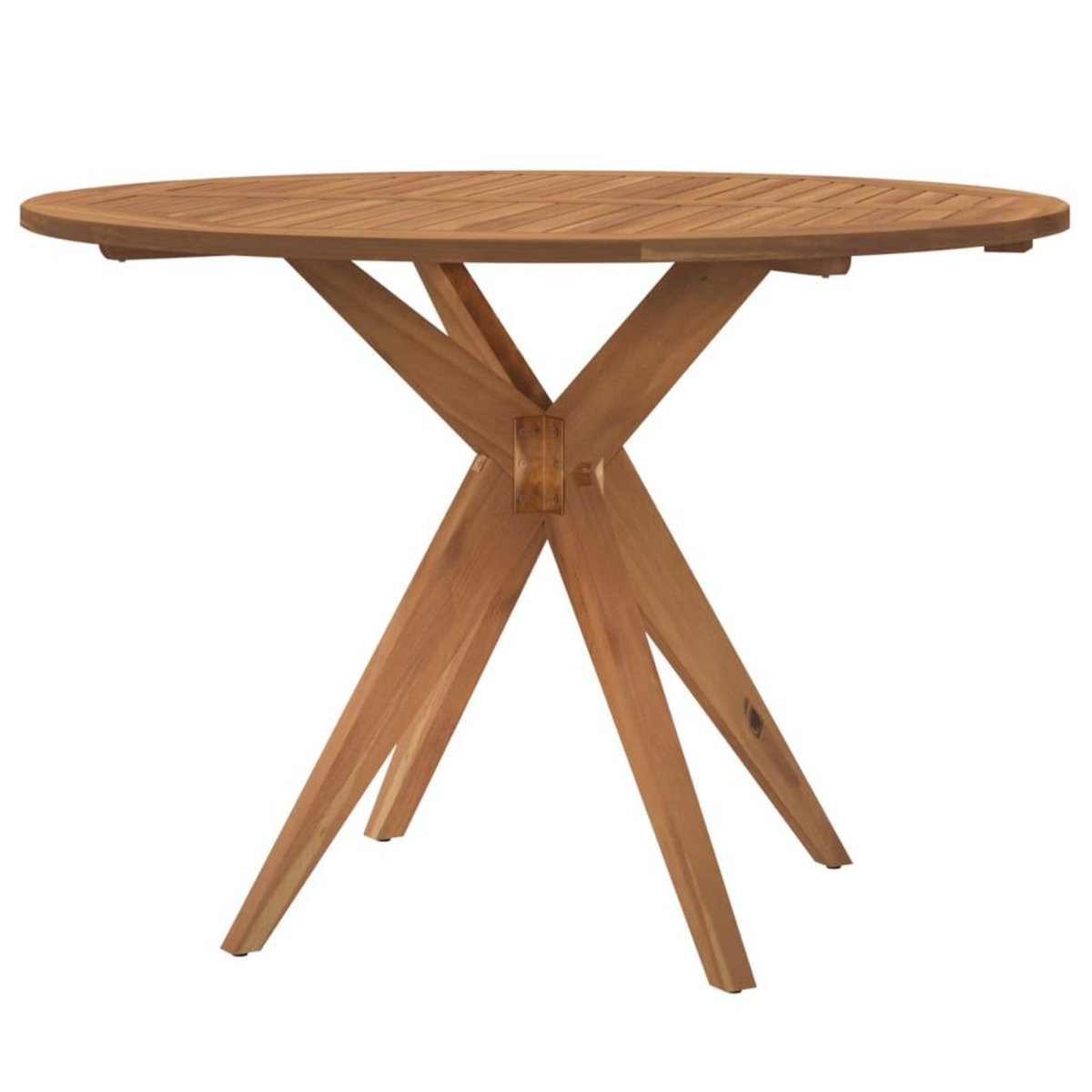 VIDAXL Table de jardin ronde Ø85x75 cm bois d'acacia solide