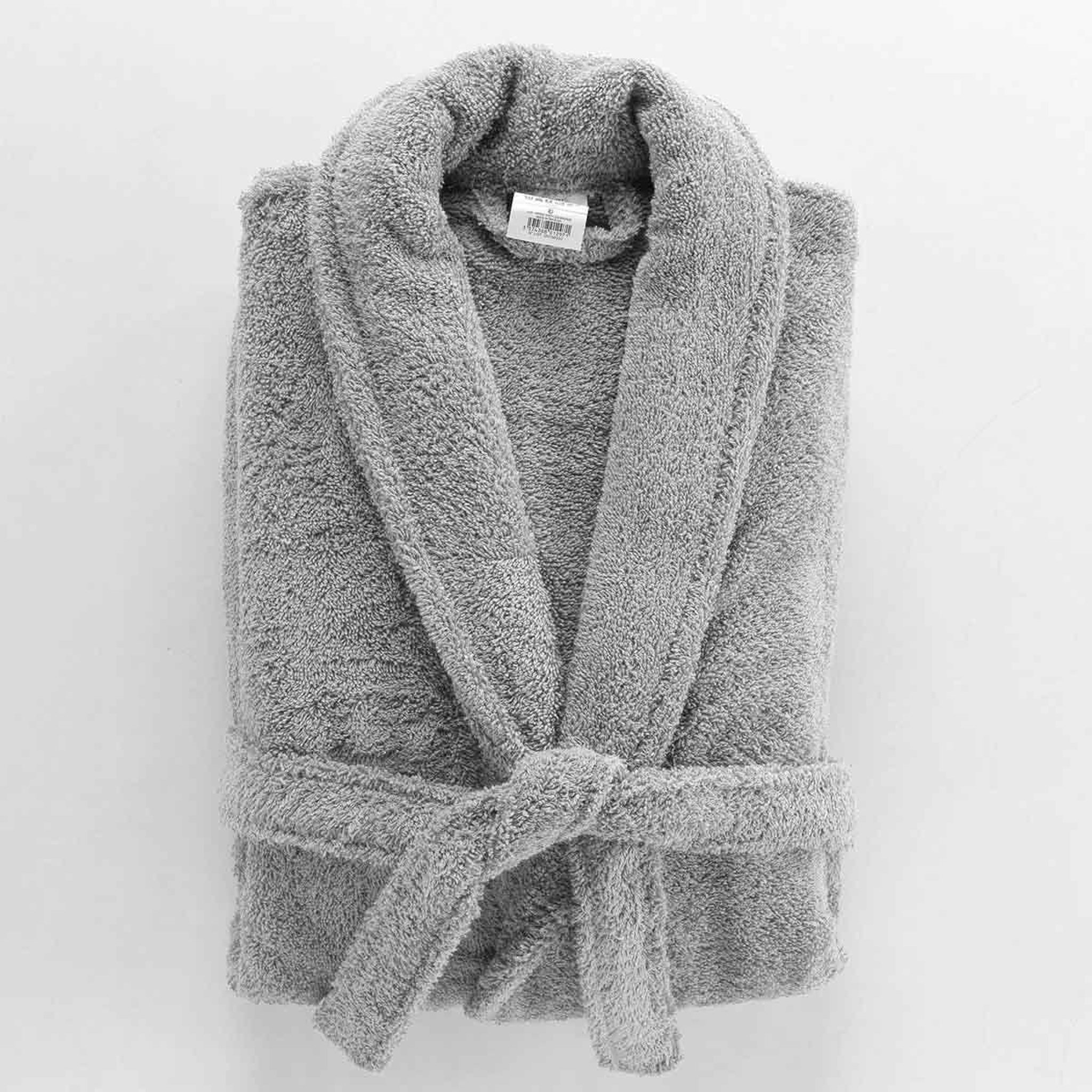 Voir la diapositive 4 : Douceur d'Intérieur Peignoir col châle en coton  tendresse  gris perle