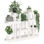 Voir la diapositive 4 : VIDAXL Support a plantes Blanc 104,5x25x77,5 cm Bois massif de pin