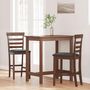 Voir la diapositive 3 : VIDAXL Tabourets de bar avec coussins 2 pcs marron bois massif d'hevea
