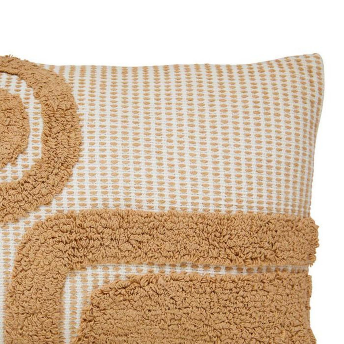 ATMOSPHERA Coussin Déco Tufté  Poppy  38x58cm Beige Lin