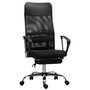 Voir la diapositive 1 : VINSETTO Fauteuil de bureau ergonomique avec coussin lombaire - repose-pieds rétractable - 65 x 60 x 119-127 cm - noir