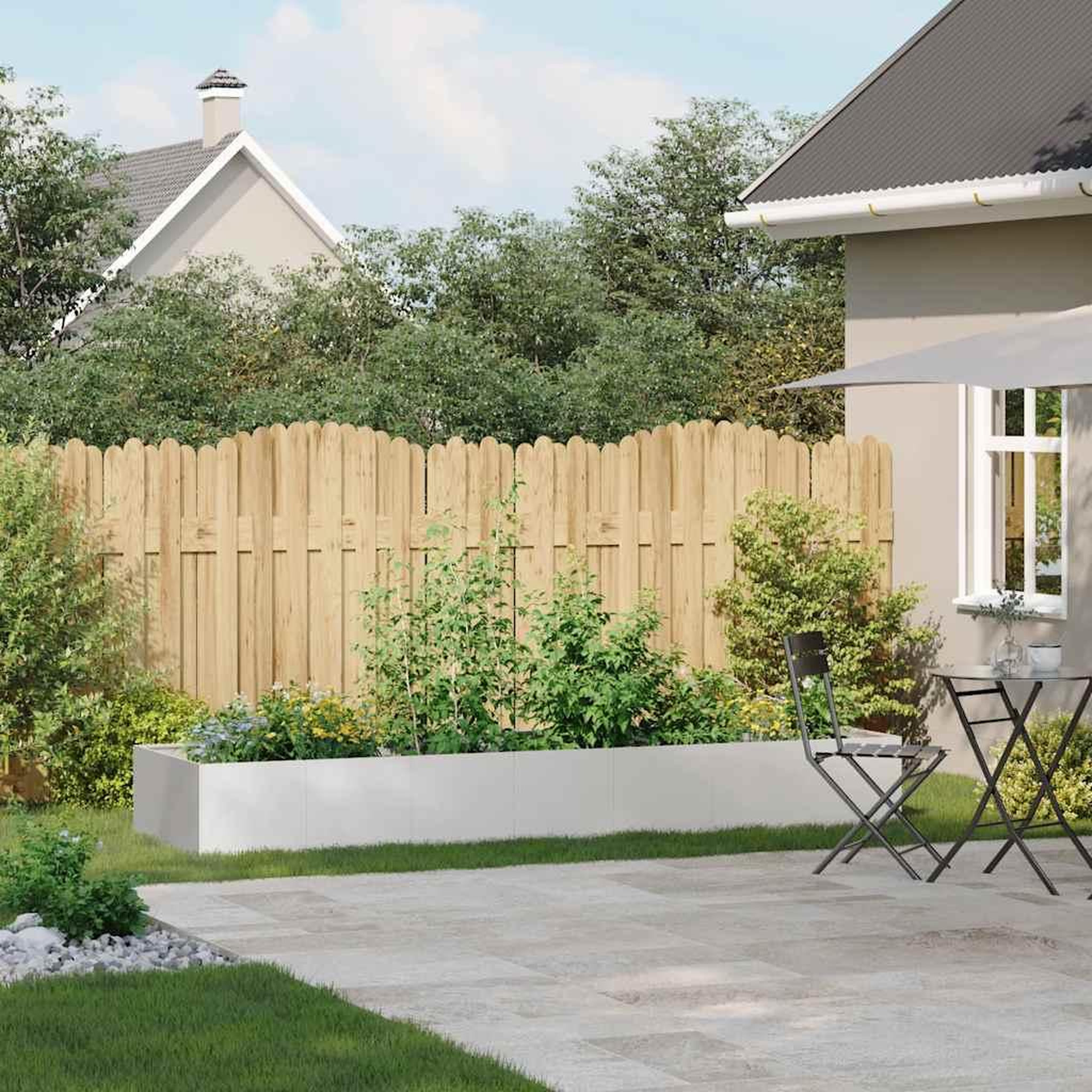 Voir la diapositive 3 : VIDAXL Jardiniere 280x80x40 cm acier inoxydable