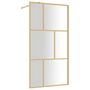 Voir la diapositive 2 : VIDAXL Paroi de douche avec verre ESG transparent dore 115x195 cm