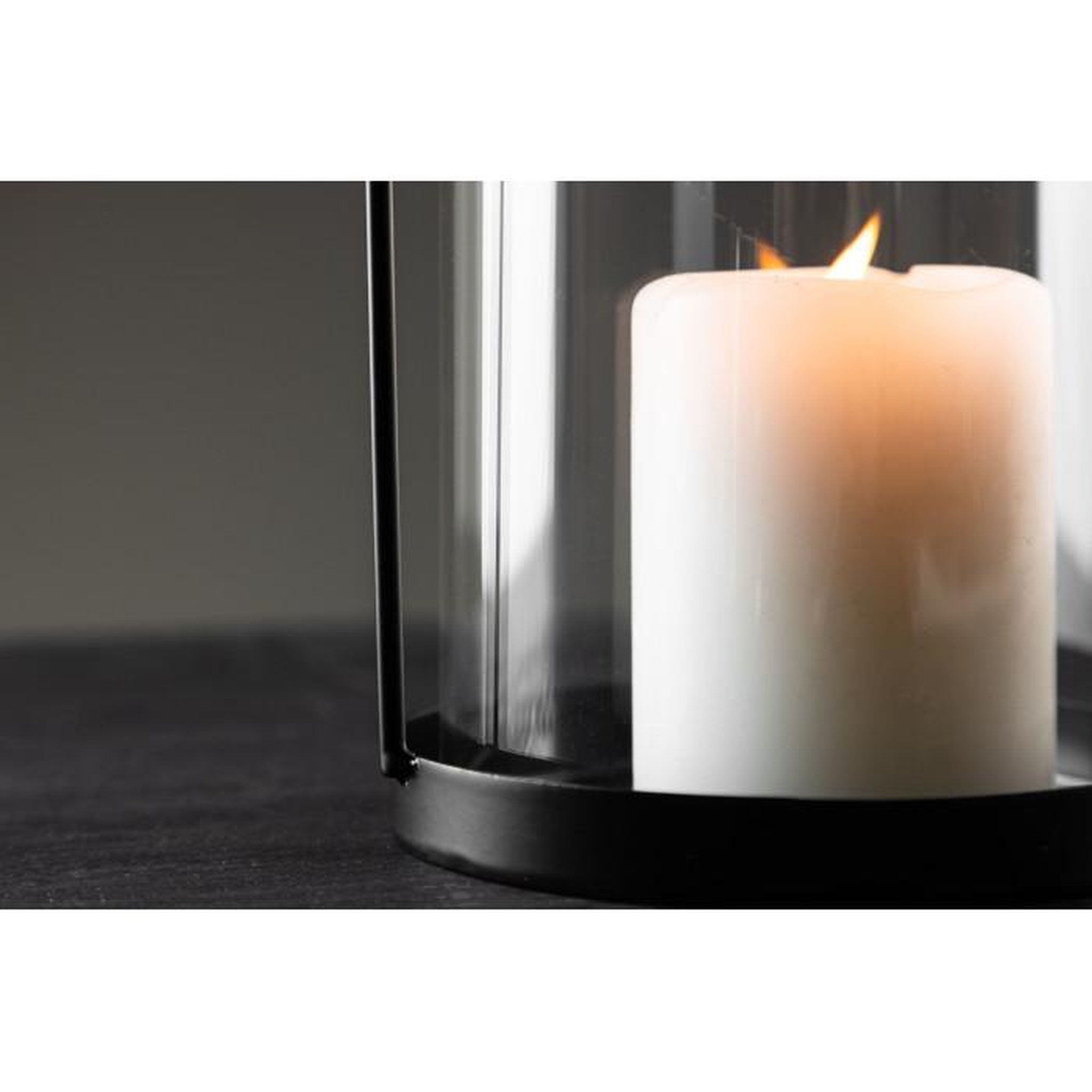 Voir la diapositive 5 : Paris Prix Lanterne Design en Verre  Flora  35cm Noir