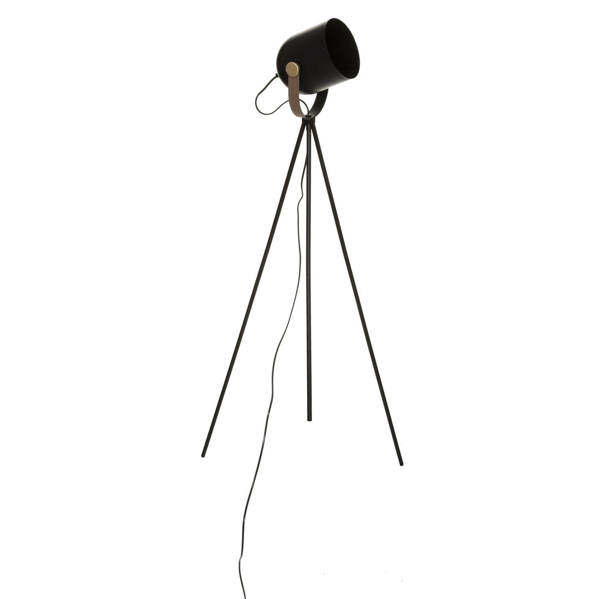 Voir la diapositive 1 : ATMOSPHERA Lampadaire trépied effet projecteur - Hauteur 136 cm - Noir