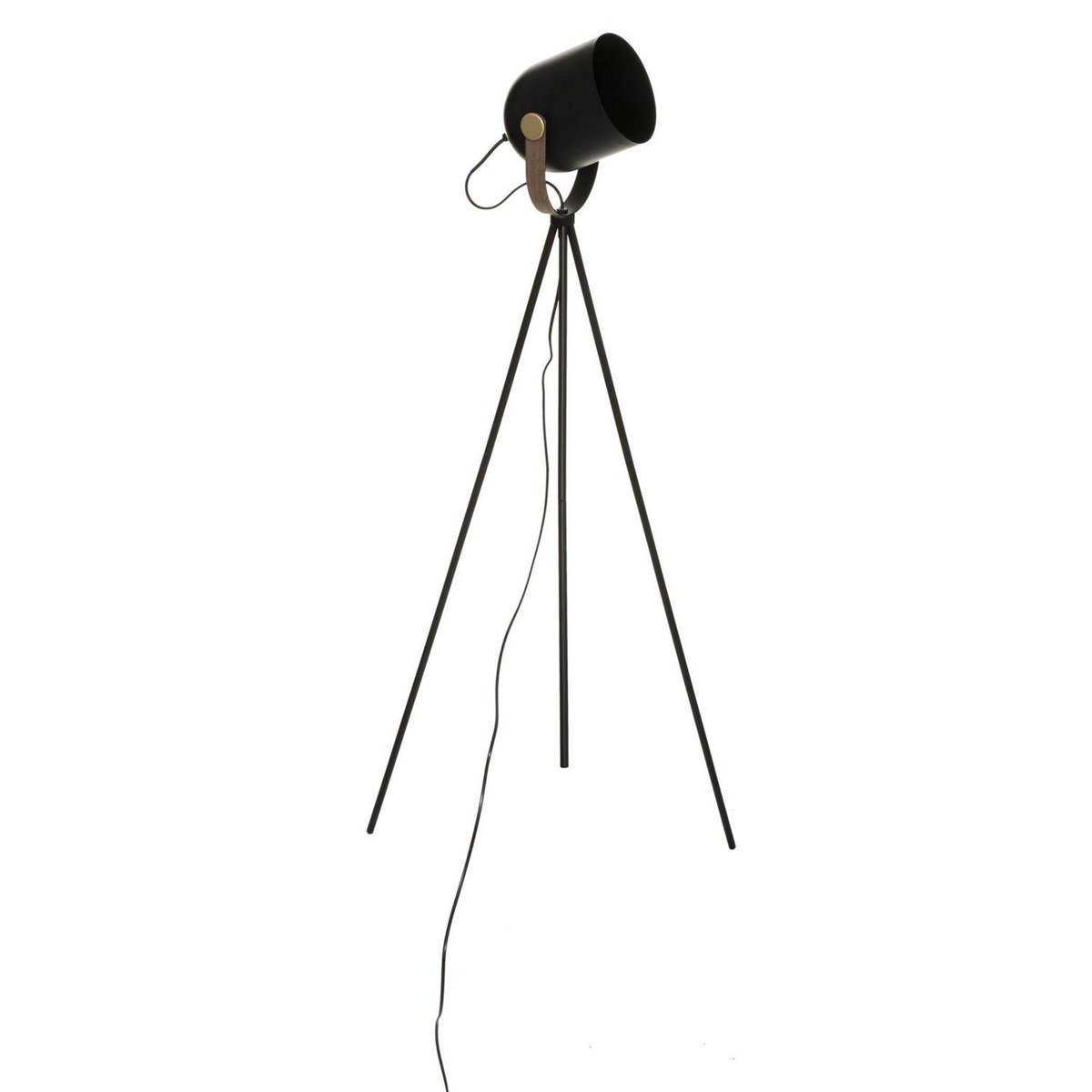 ATMOSPHERA Lampadaire trépied effet projecteur - Hauteur 136 cm - Noir
