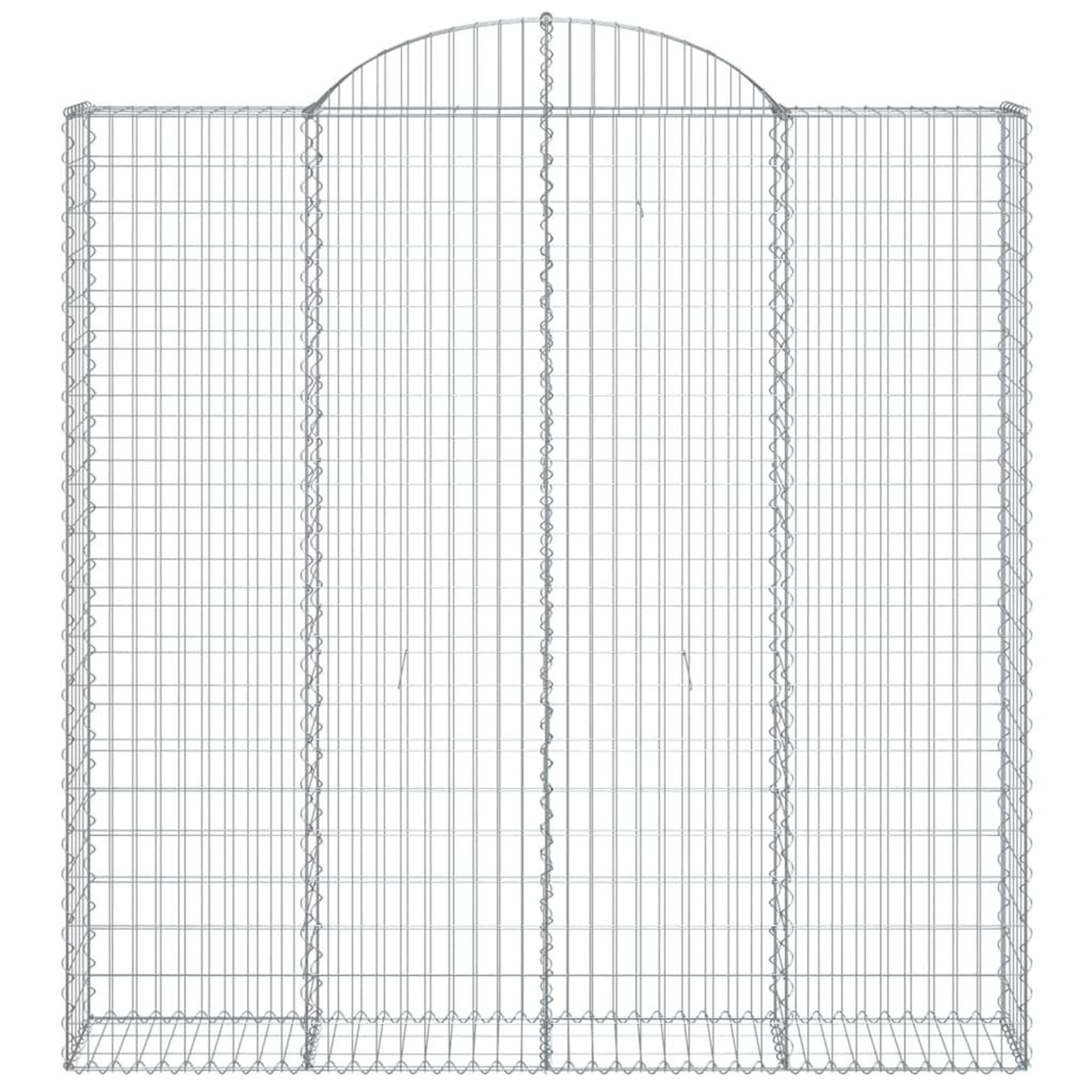 Voir la diapositive 4 : VIDAXL Paniers a gabions arques 6 pcs 200x30x200/220 cm fer galvanise