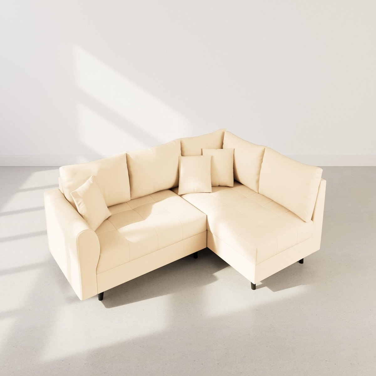 LISA DESIGN Rune - canapé d'angle droit 4 places en simili