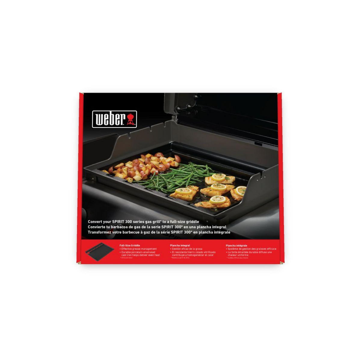 Weber Plancha pour barbecue grand format pour spirit 3 bruleurs