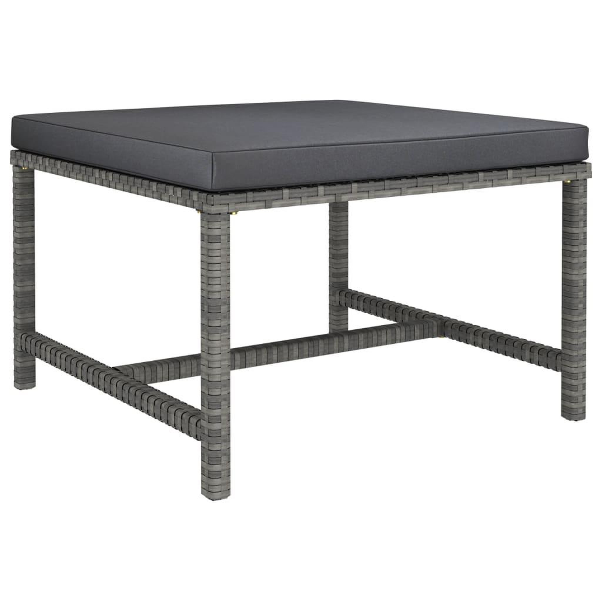 Voir la diapositive 4 : VIDAXL Salon de jardin 3 pcs avec coussins Gris Resine tressee