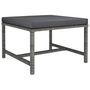 Voir la diapositive 4 : VIDAXL Salon de jardin 3 pcs avec coussins Gris Resine tressee