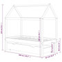 Voir la diapositive 6 : VIDAXL Cadre de lit pour enfant et un tiroir bois pin massif 80x160 cm