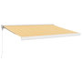 Voir la diapositive 2 : VIDAXL Auvent retractable jaune et blanc 3,5x2,5 m tissu et aluminium