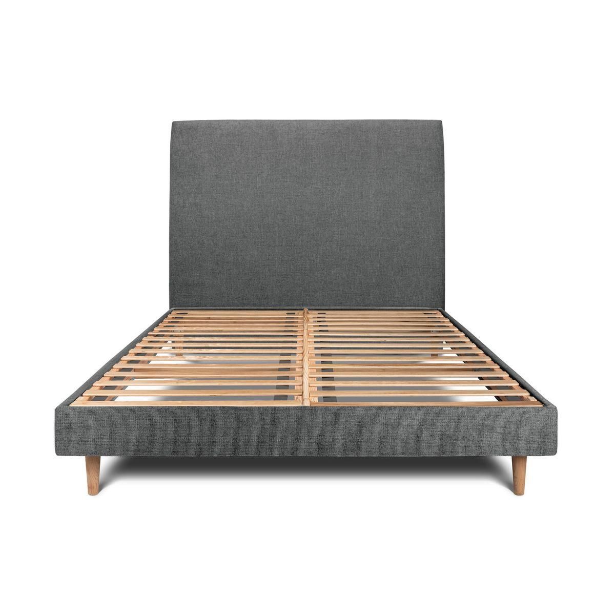 Sommeil de Plomb Lit avec tête de lit tapissier tissu et sommier kit - Hauteur totale : 29cm