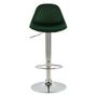 Voir la diapositive 6 : Rendez vous déco Lot de 2 chaises de bar réglables en velours bleu 60/82 cm - Pavo