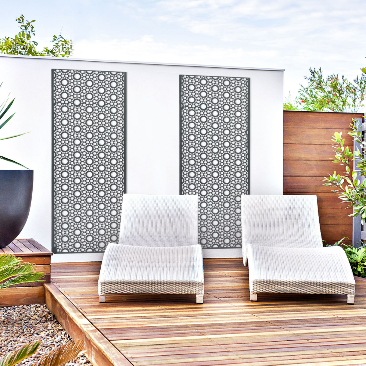 ID MARKET Panneau décoratif universel 150 x 50 CM ROSAS gris