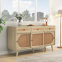Voir la diapositive 4 : MERAX Buffet 3 porte(s) 3 tiroir(s) - 140 cm naturel panneau de particules