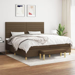 VIDAXL Sommier a lattes de lit avec matelas Marron fonce 200x200 cm