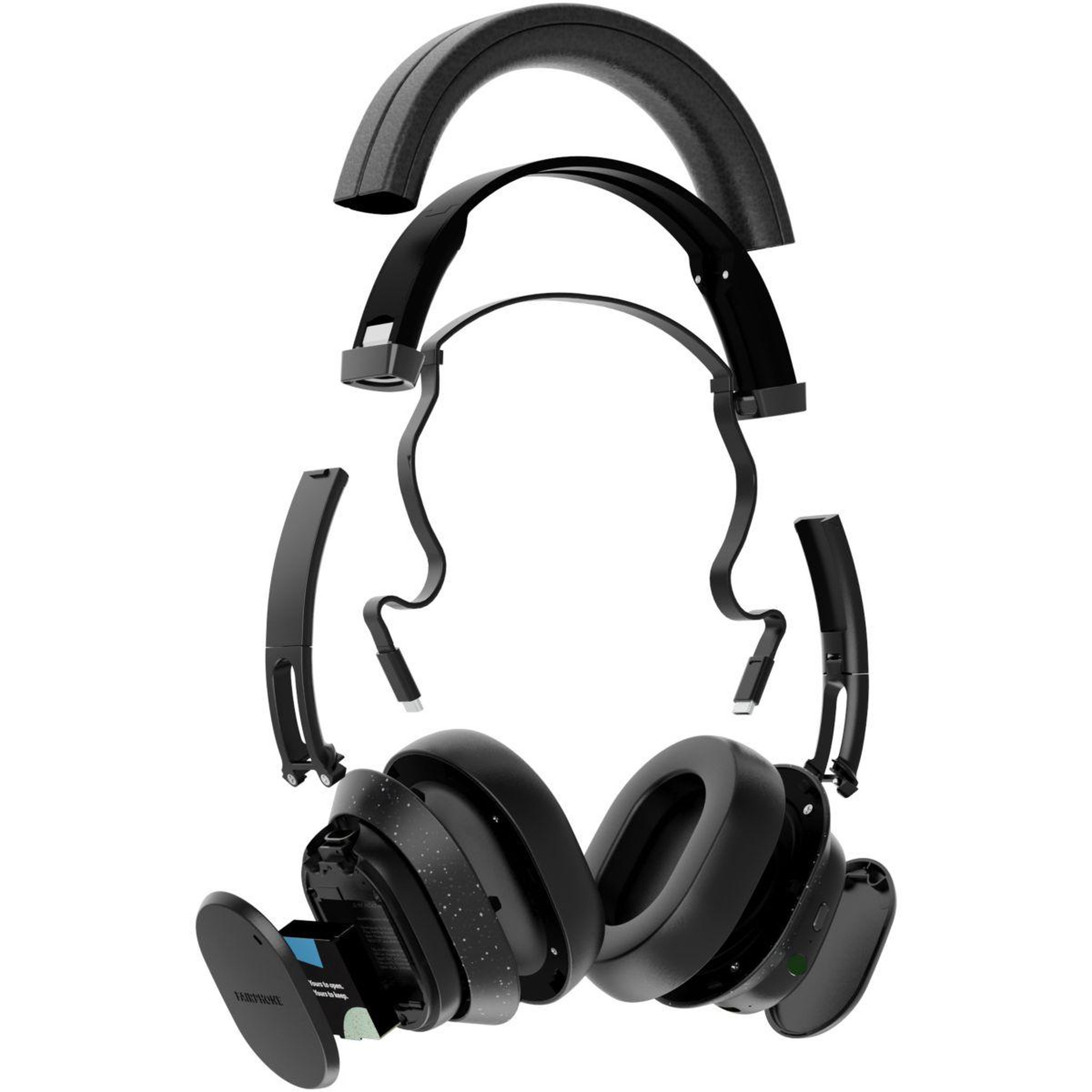 Voir la diapositive 3 : FAIRPHONE Casque Fairbuds XL Noir