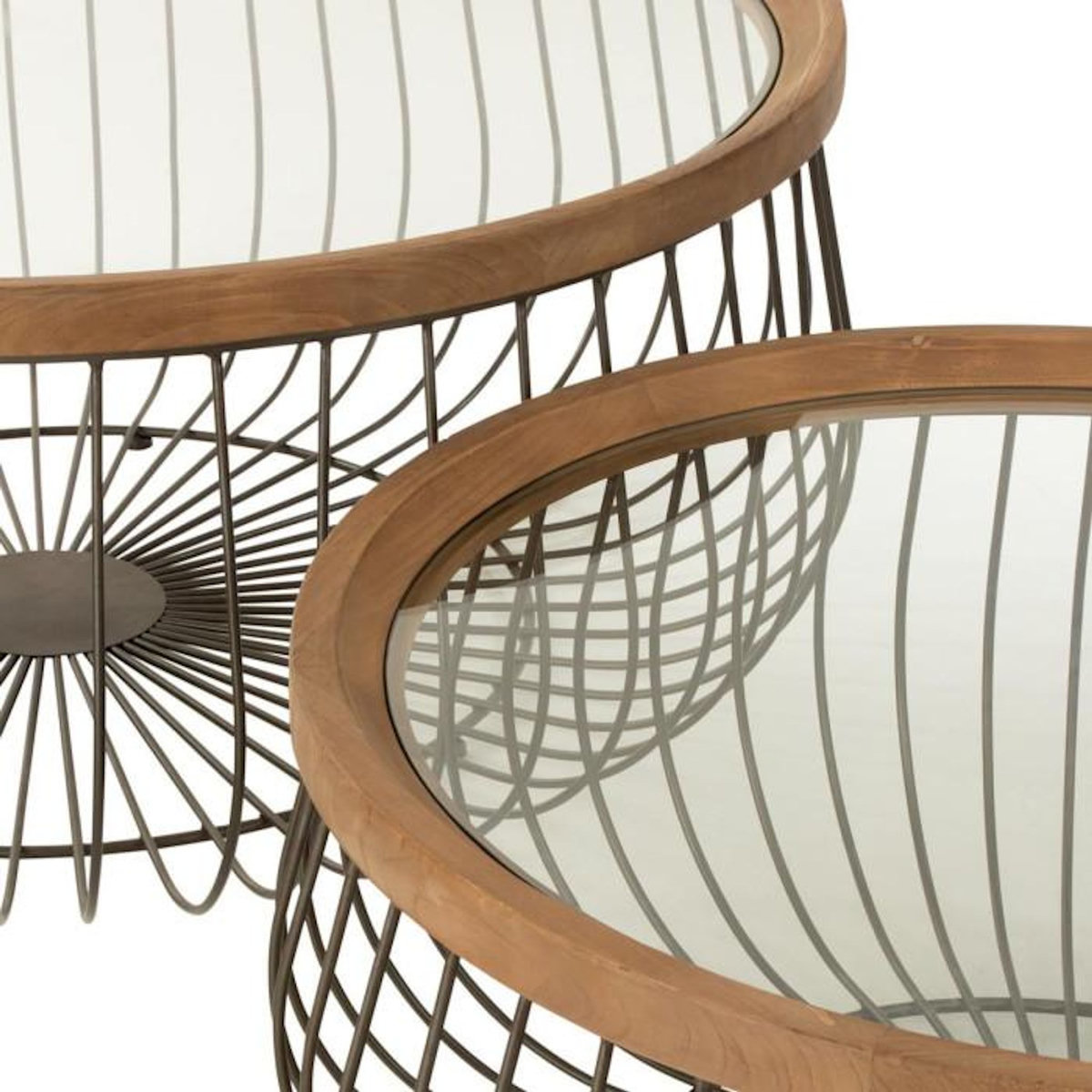 Paris Prix Lot de 2 Tables Basses Design  Loca  100cm Noir