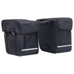 VIDAXL Sac de vélo double pour porte bagages étanche 35 L Noir