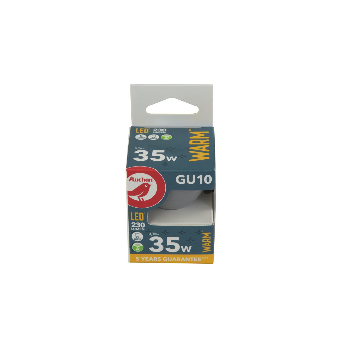 AUCHAN Ampoule LED GU10 35W Blanc chaud