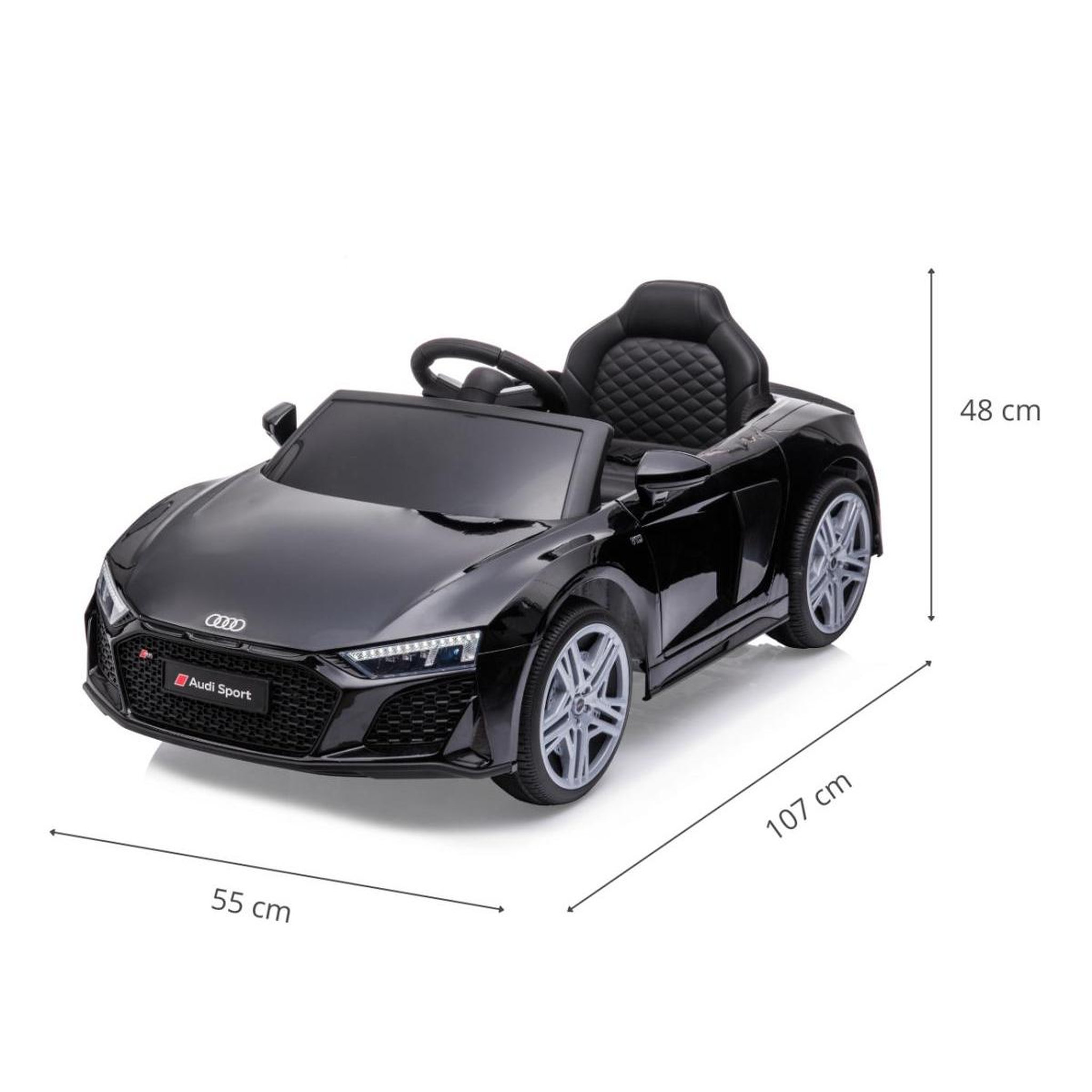 Voir la diapositive 5 : MILLY MALLY Véhicule electrique Audi R8 Spyder Noir