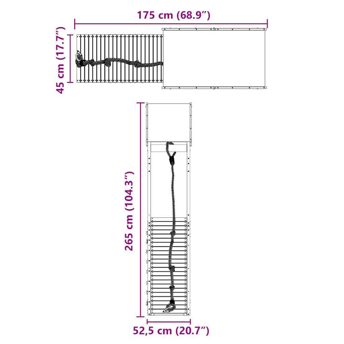 VIDAXL Aire de jeux d'exterieur bois massif de douglas