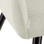 Voir la diapositive 6 : tectake Ensemble de 6 chaises en aspect lin siège rembourré crème/noir