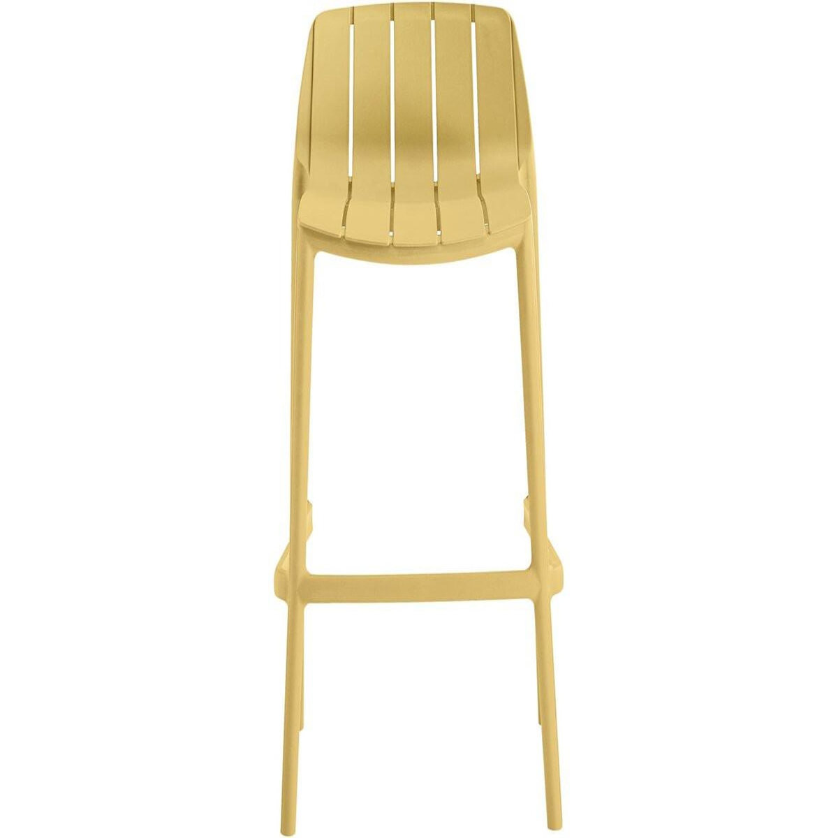 Habitat et Jardin Table et chaises hautes de bistrot empilables  Vaena  - 2 places - Jaune